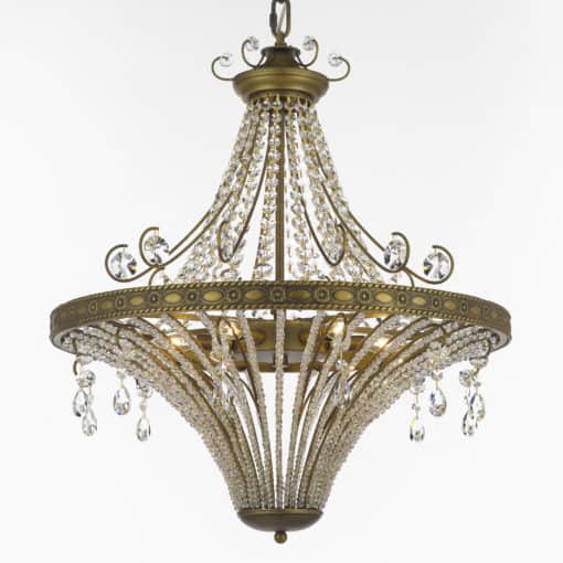 Pamplona- 24-inch Hanging Chandelier with Clear Crystal - 4705-24 - Image 2